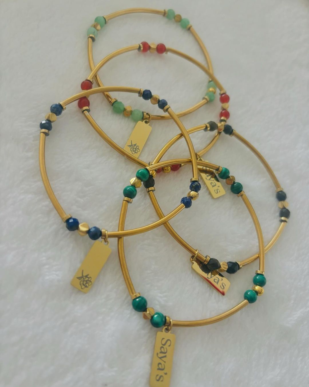 Bracelet "Priya" - Obsidienne noire