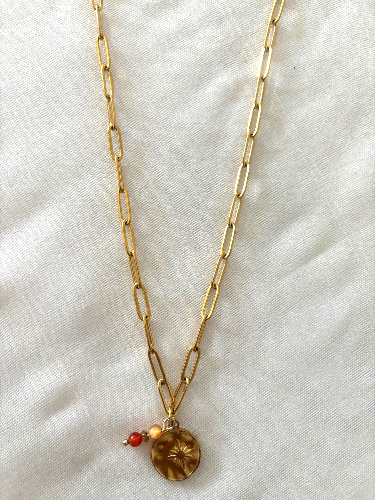 Collier "Kensika" - Duo de Cornaline