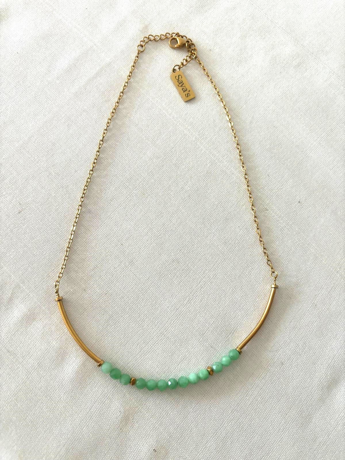 Collier "Naomie" - Jade