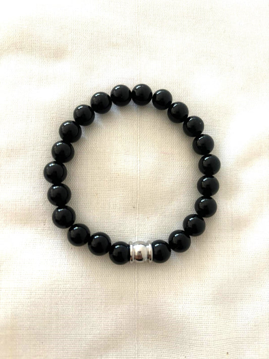 Bracelet mixte H/F "Kiran" - Onyx noir