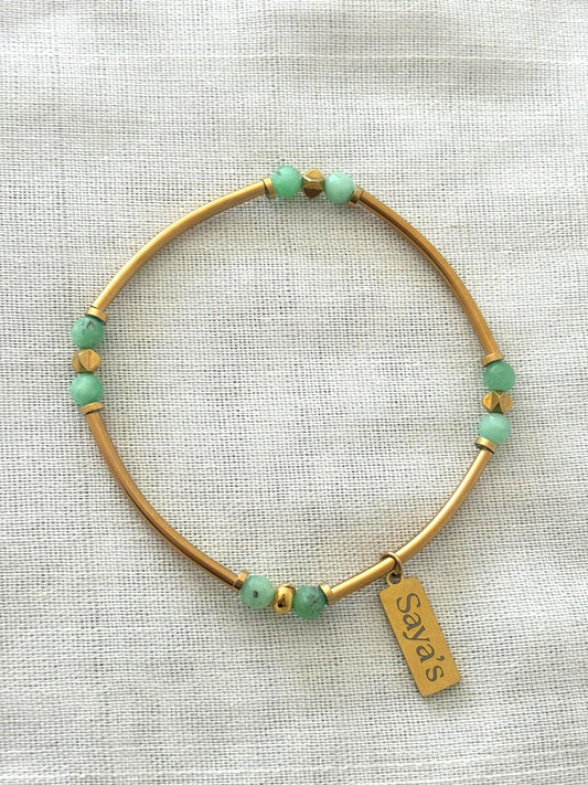 Bracelet "Nithya" - Jade vert